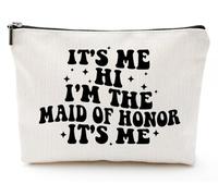 Trousse de maquillage en toile - Cadeaux de demande en demoiselle d'honneur, cadeaux de mariage amusants pour demoiselles d'honneur, accessoires de fête de mariée, idée cadeau pour la tribu de la