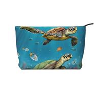 Trousse de maquillage en velours côtelé avec coquillage de conque de mer, élégante et durable, portable et légère, Noir , Taille unique