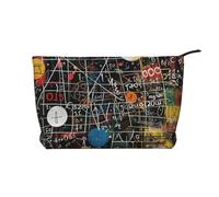 Trousse de maquillage en velours côtelé avec impression de formule mathématique, petite trousse de toilette, trousse de maquillage de voyage multifonctionnelle pour femme