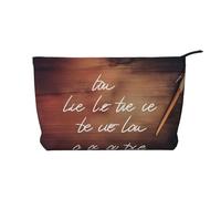Trousse de maquillage en velours côtelé avec imprimé hortensia rose rose pour femmes et filles, organiseur de voyage spacieux pour maquillage, articles de toilette et essentiels, Let All You Do Be
