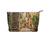 Trousse de maquillage en velours côtelé avec motif camouflage, trousse de toilette, trousse de maquillage de voyage multifonctionnelle avec fermeture éclair en métal pour femmes et filles, Italian