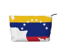 Trousse de maquillage en velours côtelé doux avec fermeture éclair pour femme - Organiseur de toilette de voyage pour un usage quotidien (rose rouge), Venezuela Fag, Taille unique