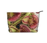 Trousse de maquillage en velours côtelé imprimé carnivore - Petite trousse de toilette - Multifonctionnelle - Cadeau pour femme