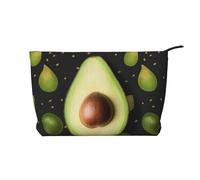 Trousse de maquillage en velours côtelé imprimé castor pour les voyages et un usage quotidien, pochette élégante pour femme, avocado, Taille unique, Trousse de maquillage