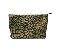Trousse de maquillage en velours côtelé imprimé castor pour les voyages et un usage quotidien, pochette élégante pour femme, Peau d'alligator, Taille unique, Trousse de maquillage