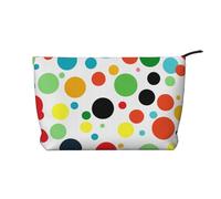 Trousse de maquillage en velours côtelé imprimé castor pour les voyages et un usage quotidien, pochette élégante pour femme, Twister Pois, Taille unique, Trousse de maquillage