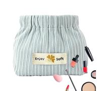 Trousse De Maquillage en Velours Côtelé - Petite Trousse À Maquillage | Douce, Pochette Portable Pour Soins De La Peau, Pochette De Rangement Tendance Pour Épingles À Cheveux, Bandeaux, Bijoux, Cot