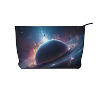 Trousse de maquillage en velours côtelé pour femmes et filles, organiseur de voyage spacieux pour maquillage, articles de toilette et essentiels, Space Planet, Taille unique, Trousse de maquillage