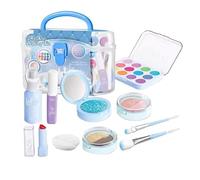Trousse De Maquillage Enfant - Coffret Cosmétique Lavable Et Sûr pour Fille | Accessoires De Coiffeuse Princesse Noël, Jouets d'anniversaire pour Enfant, Jeu Créatif De Déguisement Et D'Imitation
