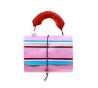 Trousse de Maquillage Enroulable avec poignée de Transport - Organiseur cosmétique Enroulable - Rangement imperméable pour Femme, Homme et Salle de Bain, Étui à Rabat Rose, Voir Description, Voir