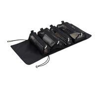 Trousse de maquillage enroulable - Organisateur de maquillage de voyage - Sacs de rangement portables - Organiseur de voyage pliable pour articles de toilette, soins de la peau, Noir , Voir