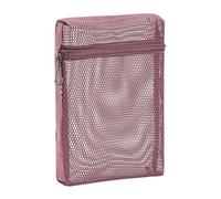 Trousse de maquillage esthétique pour femmes et filles en maille - Pochette de rangement portable pour rouge à lèvres - Trousse de toilette transparente - Pochette de rangement en maille pour femme, J