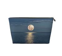 Trousse de maquillage étanche avec imprimé lune en mer et lune brillante pour sac à main, trousse de beauté étanche pour femmes et filles, doré, Taille unique, Trousse de beauté