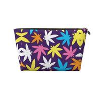 Trousse de maquillage étanche avec motif de mauvaises herbes colorées pour sac à main, organiseur de maquillage pour femmes et filles, doré, Taille unique, Trousse de beauté