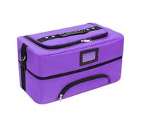 Trousse de maquillage étanche avec séparateur - Trousse de maquillage professionnelle pour vernis à ongles - Pour femme et fille - 39,5 x 23 x 23 cm, violet, 1