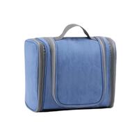 Trousse de Maquillage étanche for Femmes, 1 pièce, avec Crochet Suspendu, Trousse Toilette Voyage Pliable, Pochette Rangement cosmétiques Grande capacité pour Voyage(Blue)