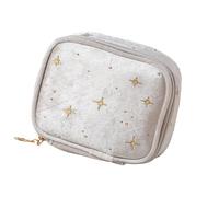 Trousse de Maquillage étoile capacité Trousse à cosmétiques Trousses de Toilette en Velours avec Fermeture éclair Pochettes de Maquillage de Voyage pour Fille Star Velvets Maquillage de