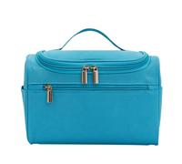 Trousse de maquillage facile à transporter Mode Rasage Rouge à lèvres Ombre à paupières Beauté Pochette de rangement Bleu