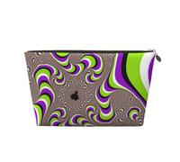 Trousse de maquillage fantaisie avec imprimé vertiges, sac à main, organiseur de maquillage pour sac à main, pochette de beauté étanche pour femmes et filles, doré, Taille unique, Trousse de beauté
