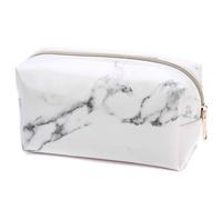Trousse De Maquillage Femme Femmes Marbling Sacs cosmétiques Mode Lipstick Beauty Case Organiseur Bag d'embrayage Puce Sac de Maquillage Sac de Toilette de Voyage Trousse-De-Toilette Femme(Beige Rose