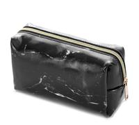 Trousse De Maquillage Femme Femmes Marbling Sacs cosmétiques Mode Lipstick Beauty Case Organiseur Bag d'embrayage Puce Sac de maquillage Sac de toilette de voyage Trousse-De-Toilette Femme(Black stone