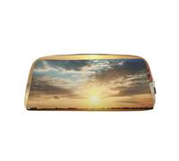 Trousse de Maquillage Field Sunrise pour Femmes et Hommes, Trousse de Toilette de Voyage, Pochette esthétique, Grande Trousse à Crayons