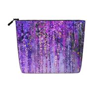 Trousse de maquillage - Fleur Art Print Faux Chanvre Organiseur de toilette de voyage, un paquet pour de multiples utilisations, rangement quotidien, Arbre floral., Taille unique