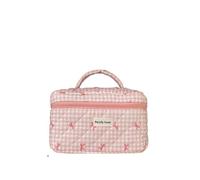 Trousse de maquillage florale pour femme - Trousse de maquillage décorative - Pochette portable - Trousse de toilette pour filles, E3., As picture