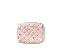 Trousse de maquillage florale pour femme - Trousse de maquillage décorative - Pochette portable - Trousse de toilette pour filles, E2., As picture