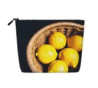 Trousse de maquillage - Gay Pride - Imprimé arc-en-ciel - Faux chanvre - Organiseur de toilette de voyage pour de multiples utilisations - Rangement quotidien, Panier Citrons, Taille unique