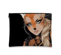 Trousse de maquillage glamour dorée et noire scintillante pour femme, étui de voyage élégant et portable en toile avec fermeture éclair, cadeau idéal pour les festivals, doré, 7x9 Inch, Paillettes