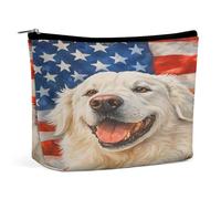 Trousse de Maquillage Great Pyrenees pour Femme, Grande capacité, idéale pour Les Voyages. Pochette de Toilette Portable avec Accessoires de Rangement.