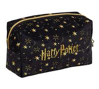 Trousse de Maquillage Harry Potter pour Femmes et Filles, Trousse Double Face Noire pour cosmétiques et Articles de Toilette, Accessoire de Voyage, Cadeau des Reliques de la Mort.