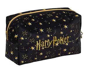 Trousse de Maquillage Harry Potter pour Femmes et Filles, Trousse Double Face Noire pour cosmétiques et Articles de Toilette, Accessoire de Voyage, Cadeau des Reliques de la Mort.