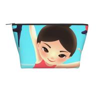 Trousse de maquillage Hello Hawaï avec impression trapézoïdale pour femme et fille Grande capacité Portable Voyage Trousse de maquillage Organiseur, Jeu de gymnastique., Taille unique, Trousse de