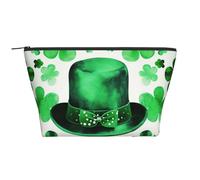 Trousse de maquillage Hello Hawaï avec impression trapézoïdale pour femme et fille Grande capacité Portable Voyage Trousse de maquillage Organiseur, Happy St Patrick's Day, Taille unique, Trousse de