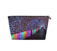 Trousse de maquillage holographique avec impression de rêves - Trousse de maquillage pour sac à main, trousse de beauté étanche pour femmes et filles, doré, Taille unique, Trousse de beauté