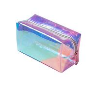 Trousse de maquillage holographique pour femme, transparent 16 x 8,5 x 9 cm