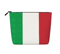 Trousse de maquillage - Hot Dogs et limonade imprimé faux chanvre organisateur de toilette de voyage, un paquet pour plusieurs utilisations, rangement quotidien, Drapeau italien, Taille unique