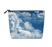 Trousse de maquillage imprimée agneau avec un lion sur les nuages pour femme - Trousse de maquillage à fermeture éclair - Trousse de voyage, Noir , Taille unique, Trousse de maquillage