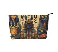 Trousse de maquillage imprimée basket-ball en velours côtelé pour femmes, mamans, filles, Série Égypte Ancienne Tribe, Taille unique, Trousse de toilette