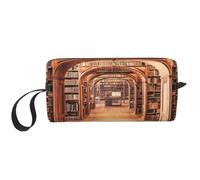 Trousse de maquillage imprimée bibliothèque de bibliothèque, trousse de maquillage durable, sac de voyage, cadeaux essentiels pour femmes et hommes, blanc, Taille unique