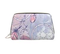 Trousse de maquillage imprimée de tournoi de poker pour femme - Portable - En cuir - Fermeture éclair dorée, Attrape-rêves indien., One Size, Trousse de maquillage