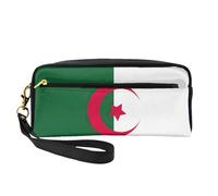 Trousse de maquillage imprimée drapeau de l'Algérie pour femme - Pochette étanche pour l'école, le bureau, les voyages, usage quotidien