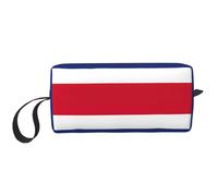 Trousse de maquillage imprimée drapeau du Costa Rica, trousse de maquillage durable, sac de voyage, cadeau essentiel pour homme et femme, blanc, Taille unique