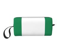 Trousse de maquillage imprimée drapeau du Nigéria, trousse de maquillage durable, sac de voyage, cadeau essentiel pour homme et femme, blanc, Taille unique