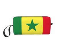 Trousse de maquillage imprimée drapeau du Sénégal, trousse de maquillage durable, sac de voyage, cadeau essentiel pour homme et femme, blanc, Taille unique