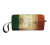 Trousse de maquillage imprimée drapeau irlandais, trousse de maquillage durable, sac de voyage, cadeaux essentiels pour femmes et hommes, blanc, Taille unique