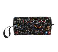 Trousse de maquillage imprimée formule mathématique, trousse de maquillage durable, sac de voyage, cadeaux essentiels pour femmes et hommes, blanc, Taille unique