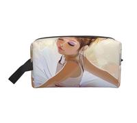Trousse de maquillage imprimée Little Ballerina Dancing Girl - Grande trousse de maquillage de voyage étanche - Trousse de toilette pour femmes, mamans et filles, blanc, Taille unique, Trousse de